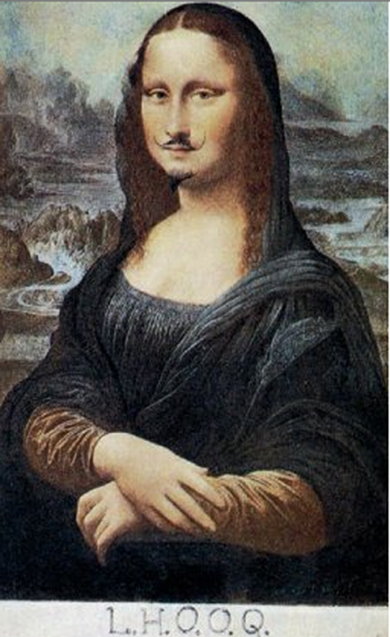 Releitura da Mona Lisa de Marcel Duchamp
